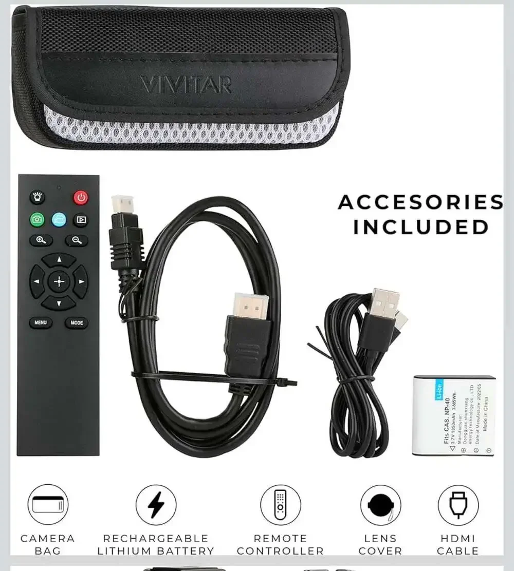 Vivitar Pro 4K Digital Camcorder with 3.0 Inch Touch Screen and 18X Digital Zoom
